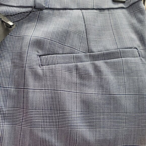 RYAN Plaid Suit Pant Women's Tall Size 6L Light Blue / Grey Pockets Officewear - Picture 8 of 12